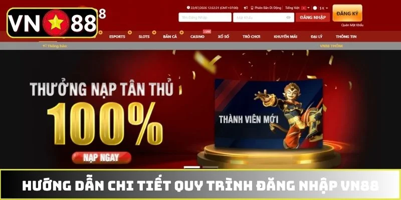 Hướng dẫn chi tiết quy trình đăng nhập VN88